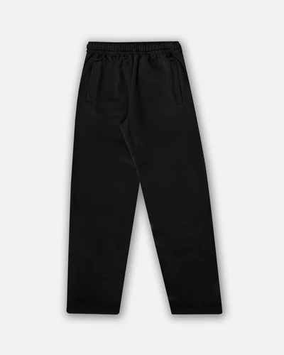 Open Bottom Sweatpants Black