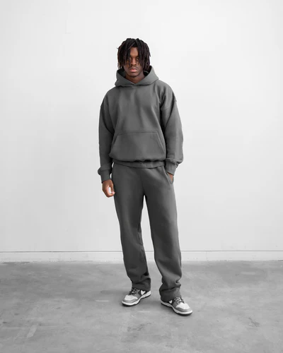 Open Bottom Sweatpants Charcoal