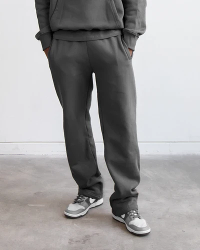 Open Bottom Sweatpants Charcoal