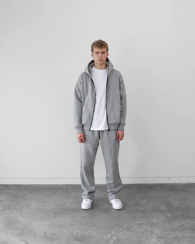 Open Bottom Sweatpants Grey