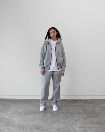 Open Bottom Sweatpants Grey