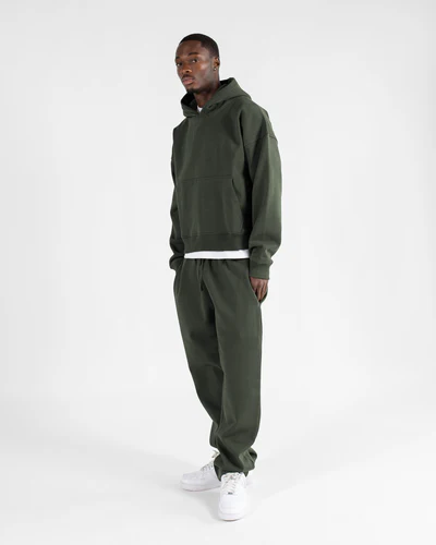 Open Bottom Sweatpants Olive