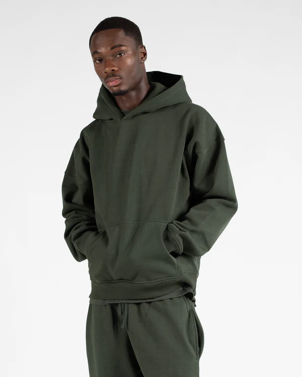 Drop Shoulder Hoodie Olive