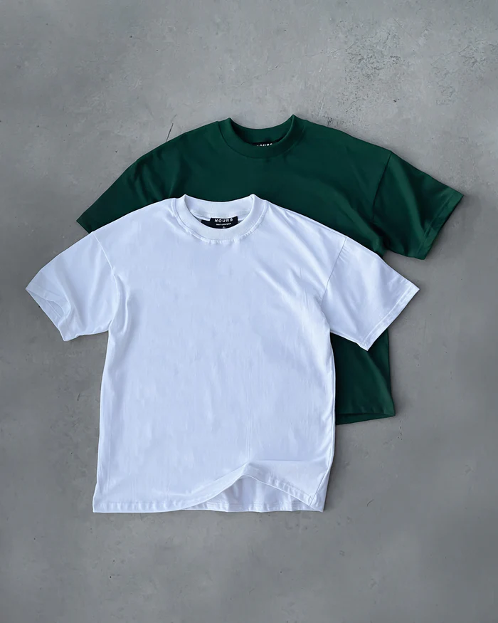 Drop Shoulder Short Sleeve T-Shirt White