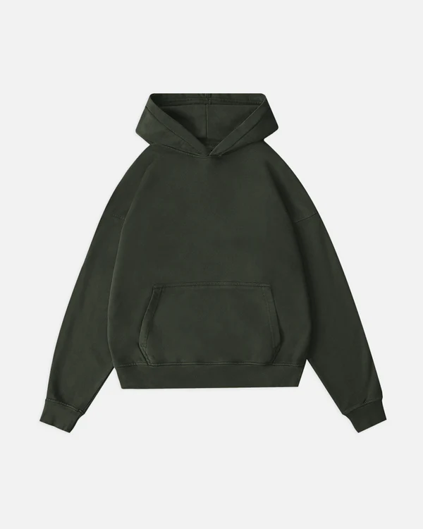 Drop Shoulder Hoodie Olive