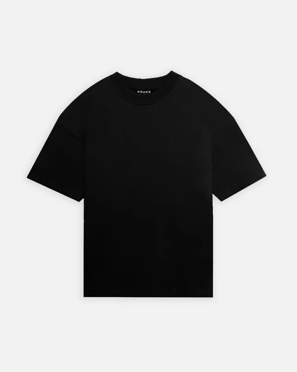 Drop Shoulder Short Sleeve T-Shirt Black