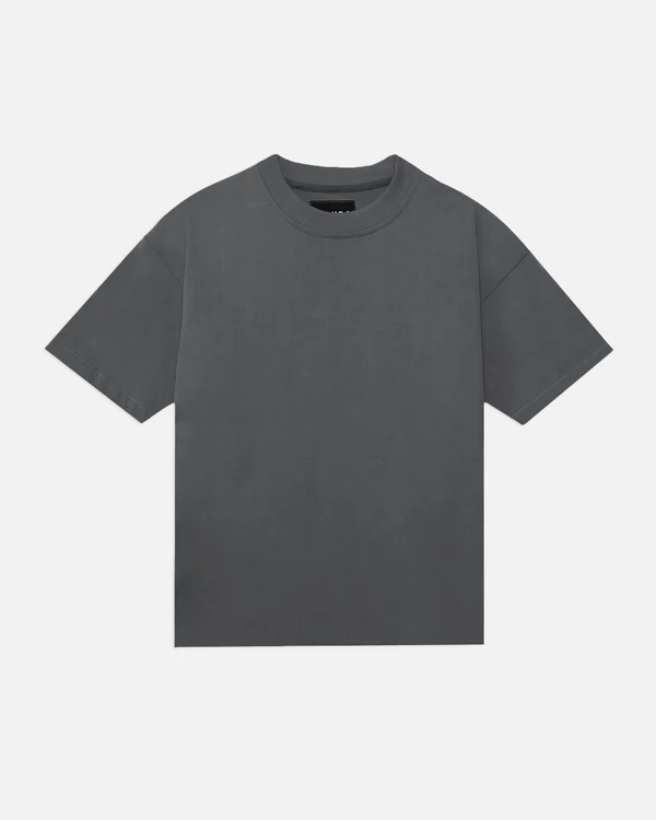 Drop Shoulder Short Sleeve T-Shirt Charcoal