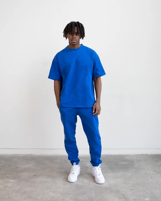 Drop Shoulder Short Sleeve T-Shirt Royal Blue