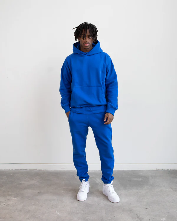 Drop Shoulder Hoodie Royal Blue