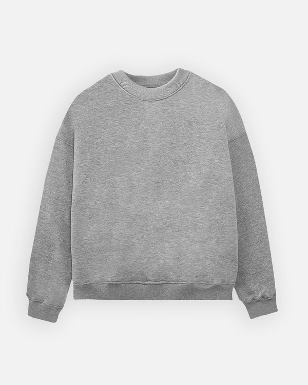 Drop Shoulder Crewneck Sweatshirt Grey