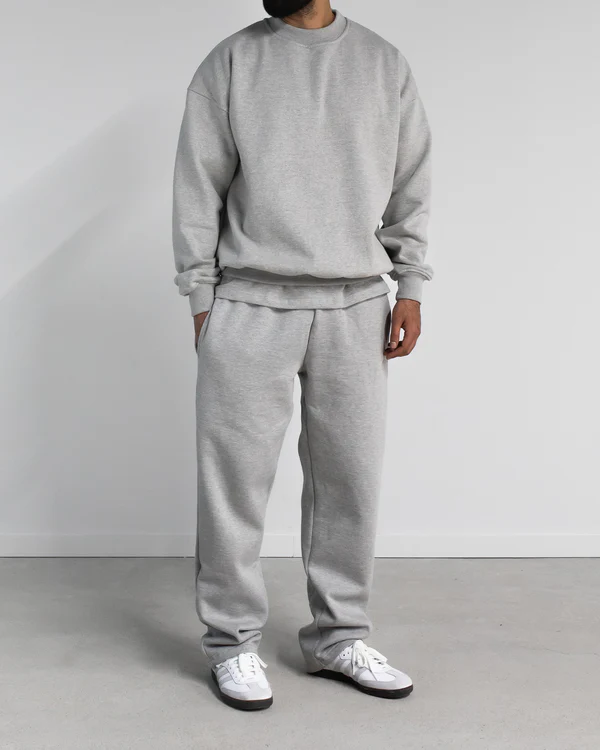 Drop Shoulder Crewneck Sweatshirt Grey